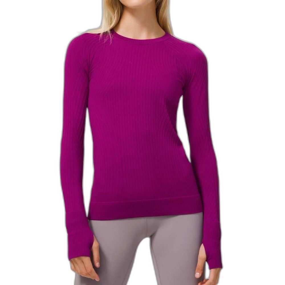 Lululemon Rest Less Pullover *Aerial Current Deep Fuschia/Highlight Purple